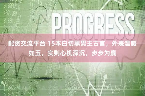 配资交流平台 15本白切黑男主古言，外表温暖如玉，实则心机深沉，步步为赢